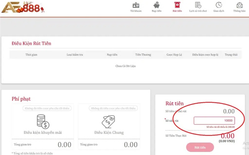 Rút tiền Ae888